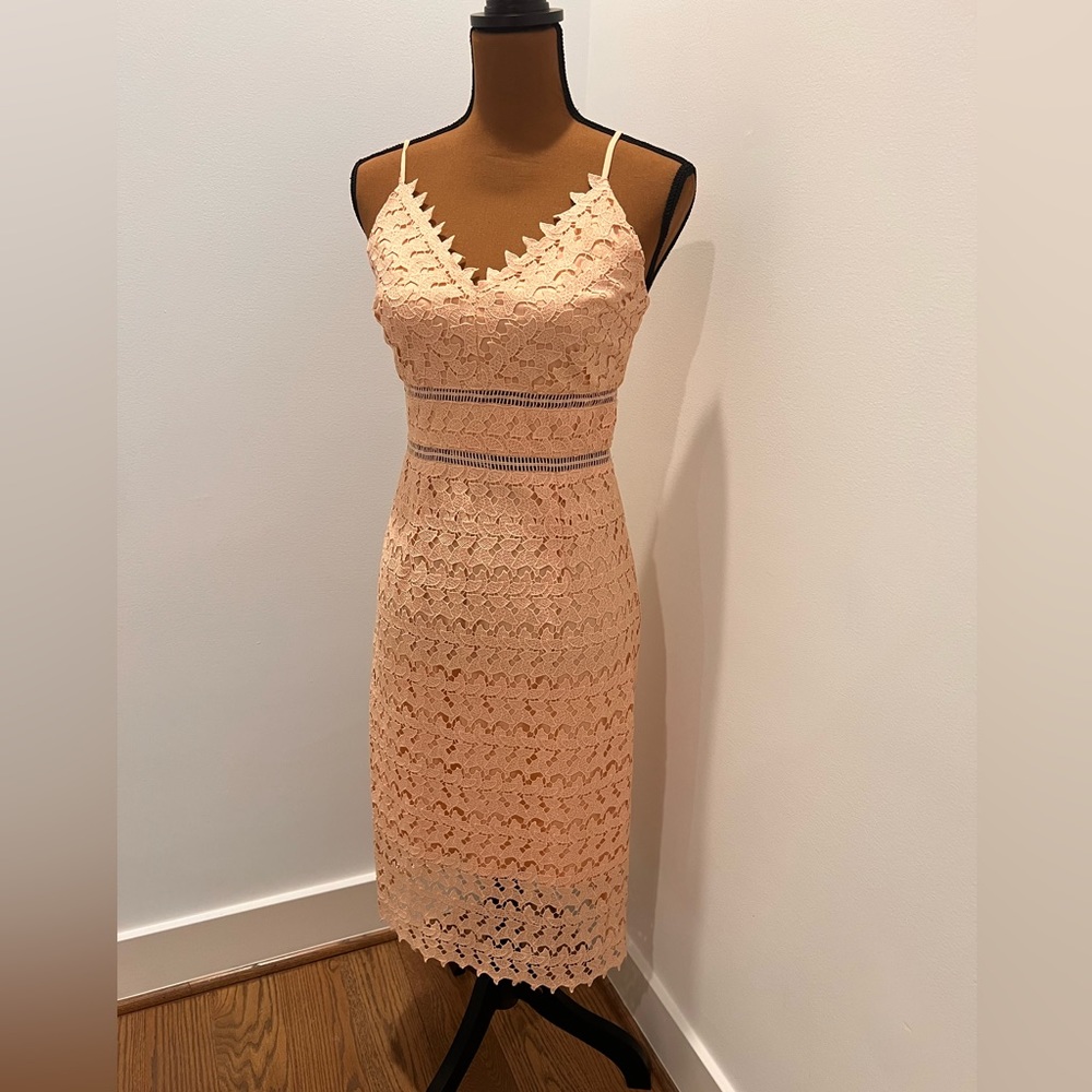 Soprano / Nordstrom Rack Lace Midi Pink Dress